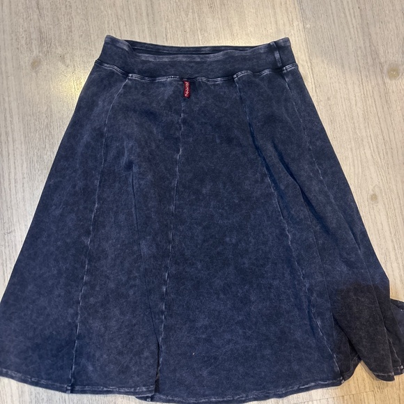 Hard Tail Denim Knee Length Panel Skirt - Picture 2 of 2